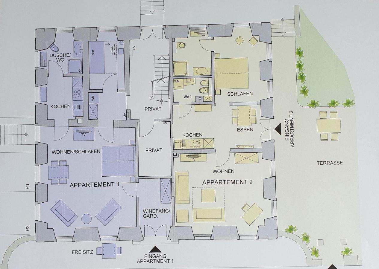 Ehem. Sommerresidenz von Fürst Friedrich III. App.1 und App.2 Kirn Habitación foto